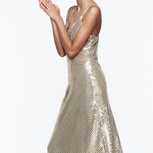 New Zara mesh slip dress